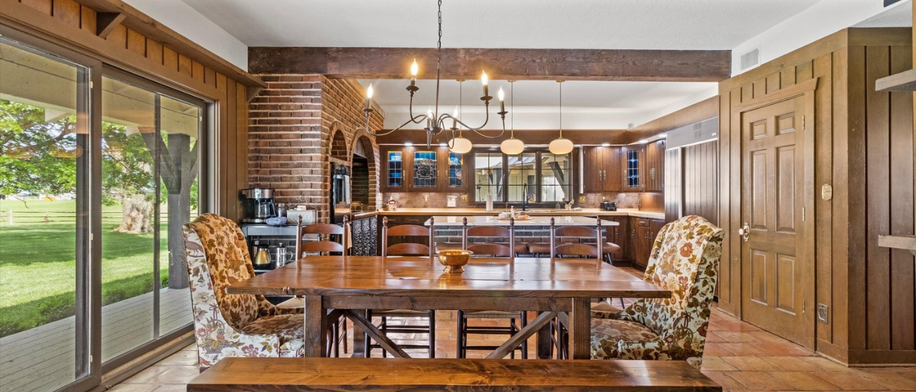 Rustic indoor bar area at barn wedding venue in Kansas City
