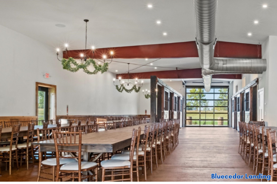 wedding reception bluecedar