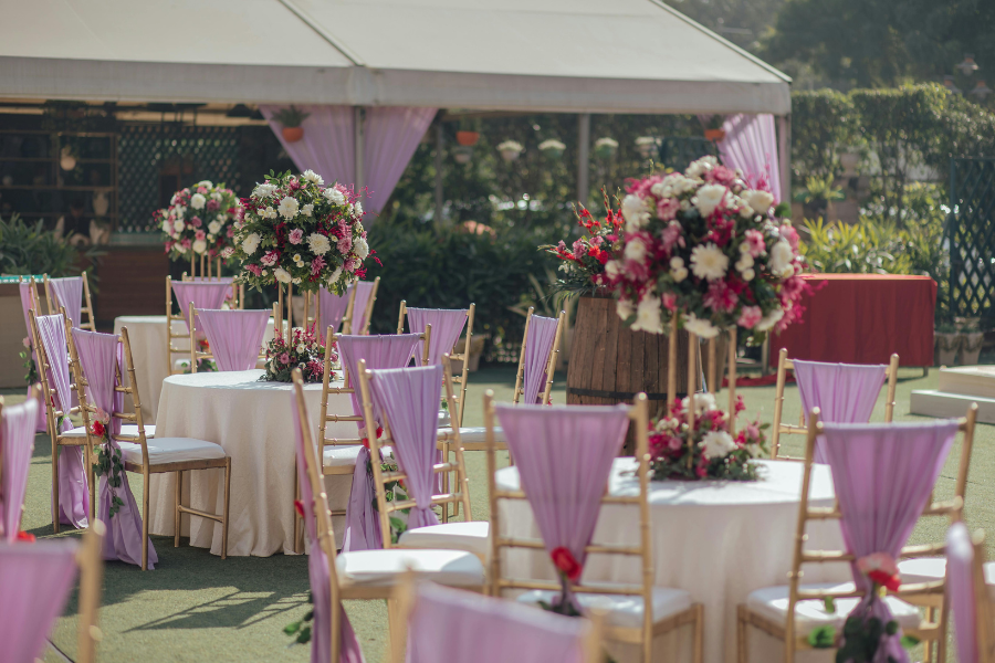 How to Plan an Outdoor Wedding Reception Layout: Ceremony, Cocktail Hour, Dinner & Backup Space 2 outdoor wedding reception setup